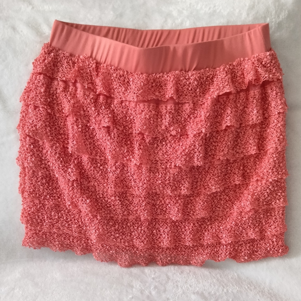 Mini skirt , coral, size medium